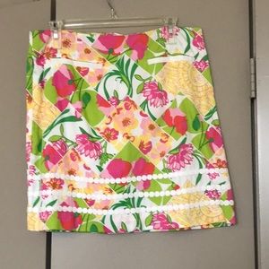 Lilly Pulitzer floral printed a-line skirt